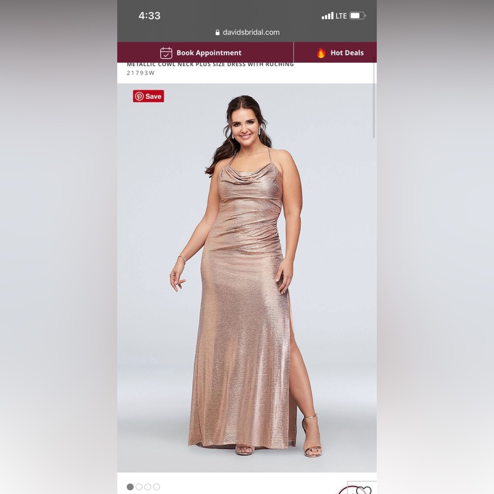 Rose gold event dress
